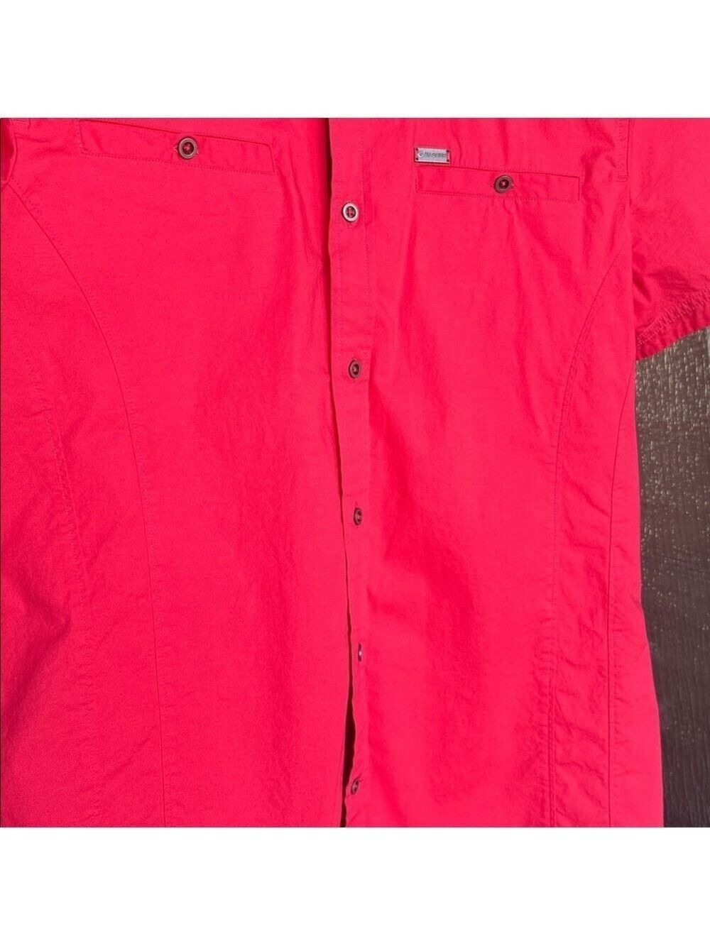 Men's coral Casual Button Down Shirt - Picture 5 of 8